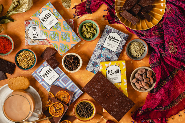 Indian-inspired Bean-to-bar chocolate made in Austin, TX. 